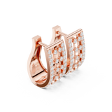 Gold Earrings 9-10001E, Rose Gold, view 1