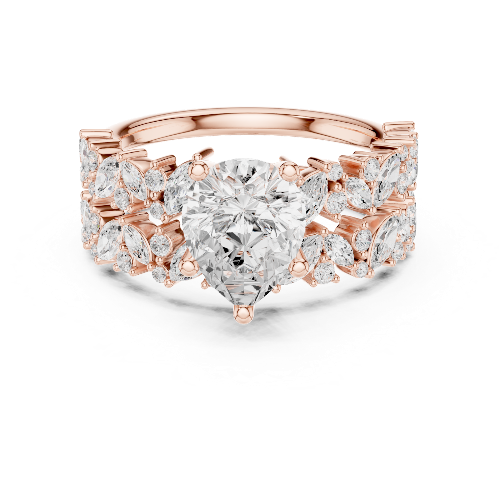 Gold Ring DDLR-944, Rose Gold, view 4