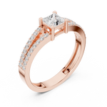 Gold Ring JER-64, Rose Gold, view 2