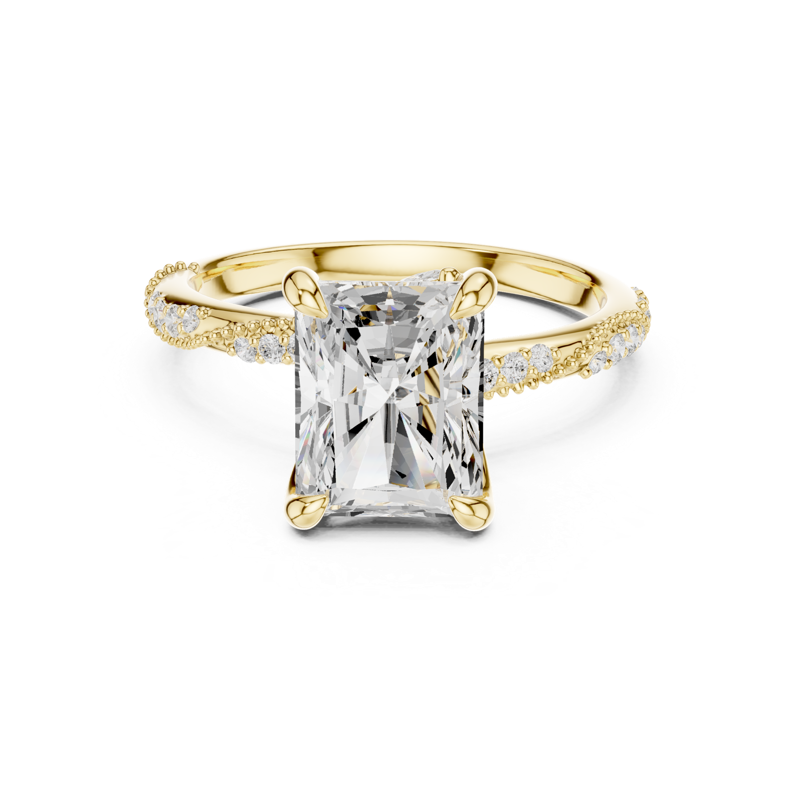 Gold Ring DDLR-967, Yellow Gold, view 4