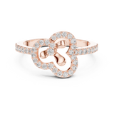 Gold Ring LR-01 (69), Rose Gold, view 4