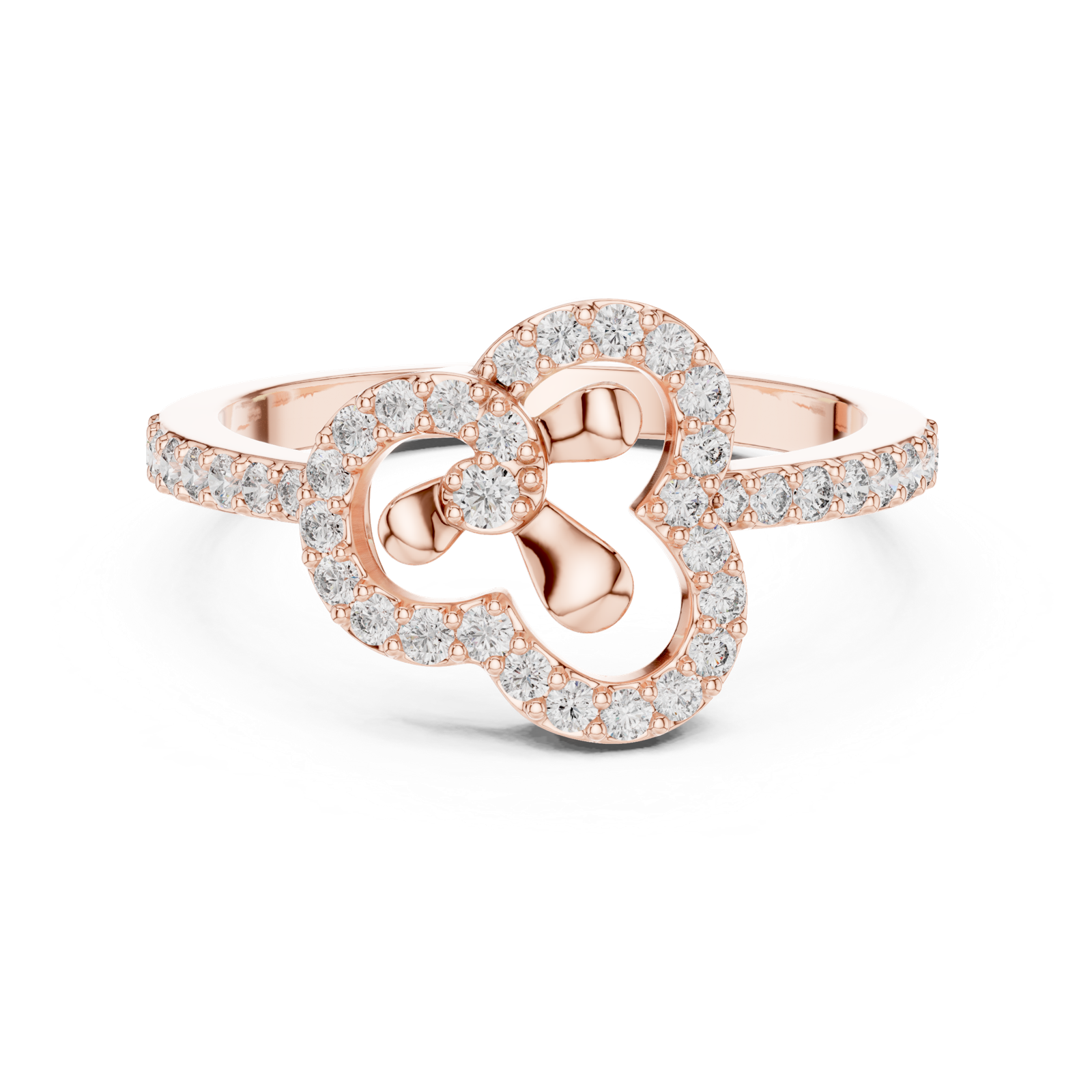 Gold Ring LR-01 (69), Rose Gold, view 4
