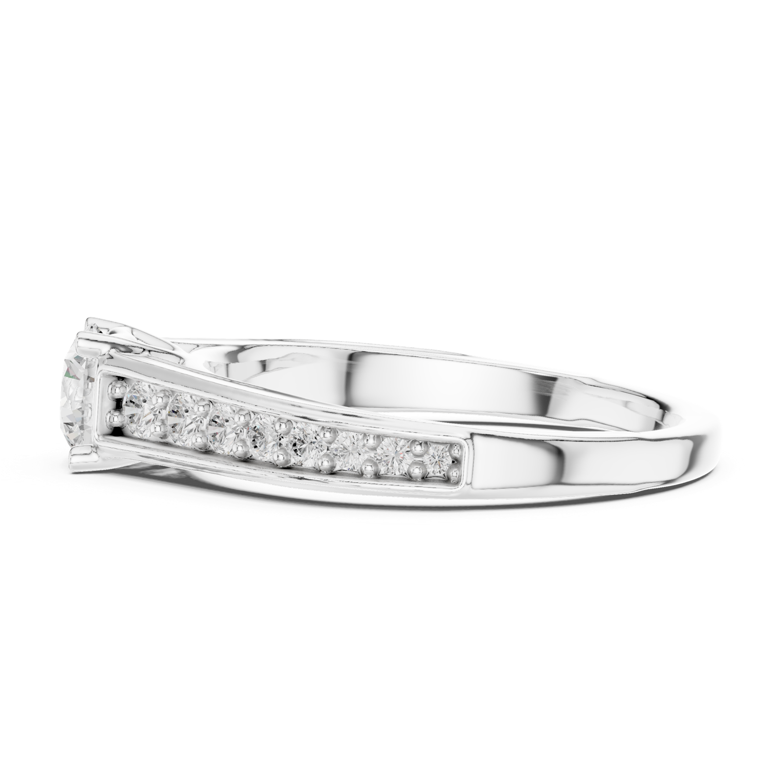Gold Ring LR-0309, White Gold, view 3