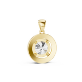 14K Solid Gold Lab Diamond Solitaire Pendant Necklace, Yellow Gold