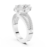 Gold Ring DDLR-350, White Gold, view 1