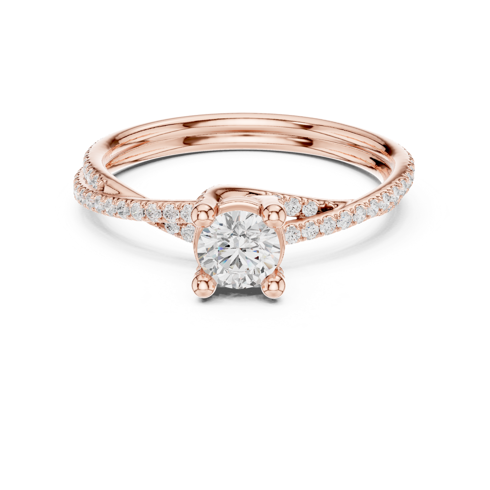 Gold Ring LR-0346, Rose Gold, view 4