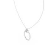 Gold Pendant 12-10001P, White Gold, view 2
