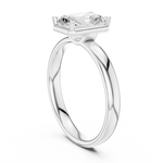 Gold Jewelry L36-10, Radiant center stone, White Gold, view 1