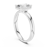 Gold Jewelry L36-10, Radiant center stone, White Gold, view 1