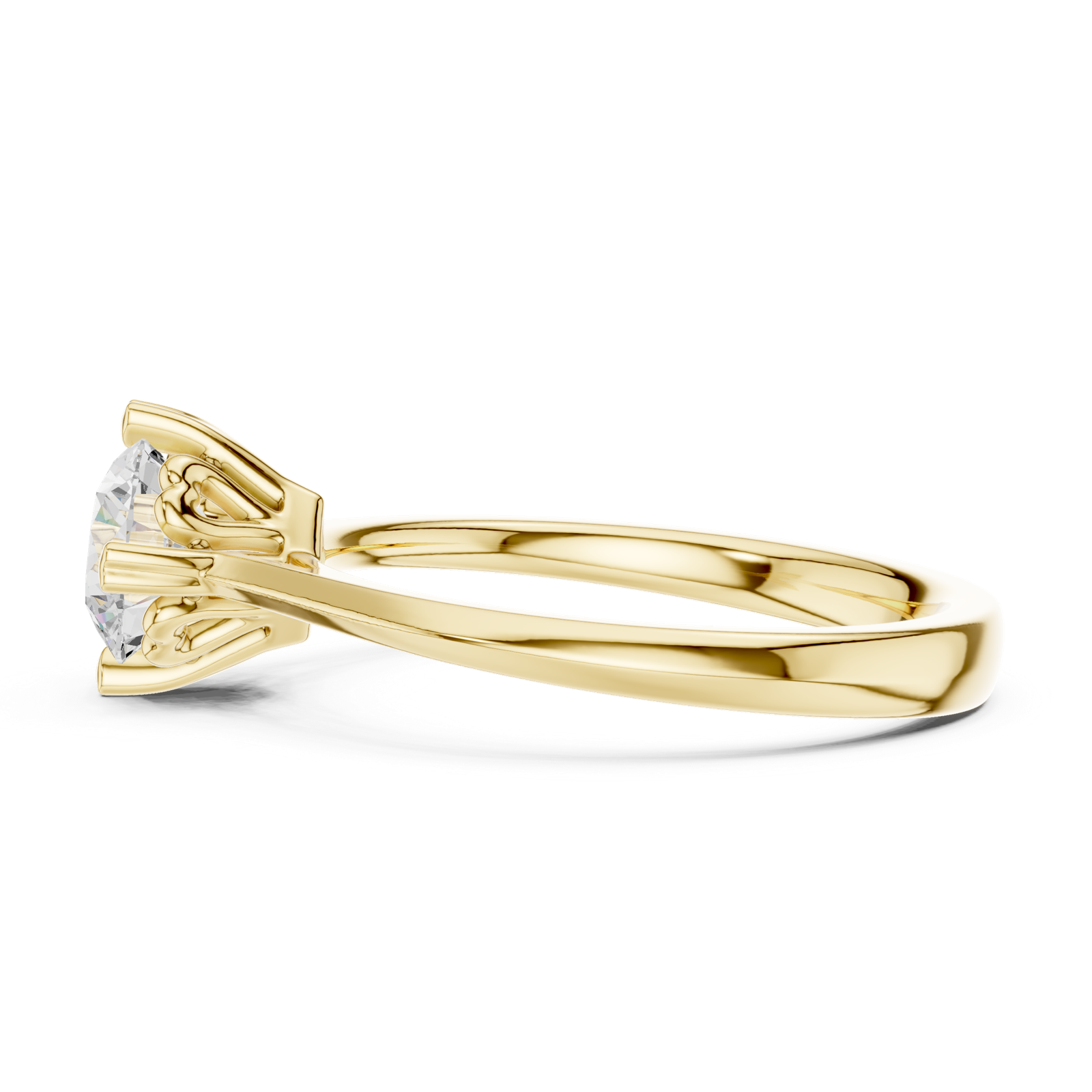Gold Ring DDLR-546, Yellow Gold, view 3