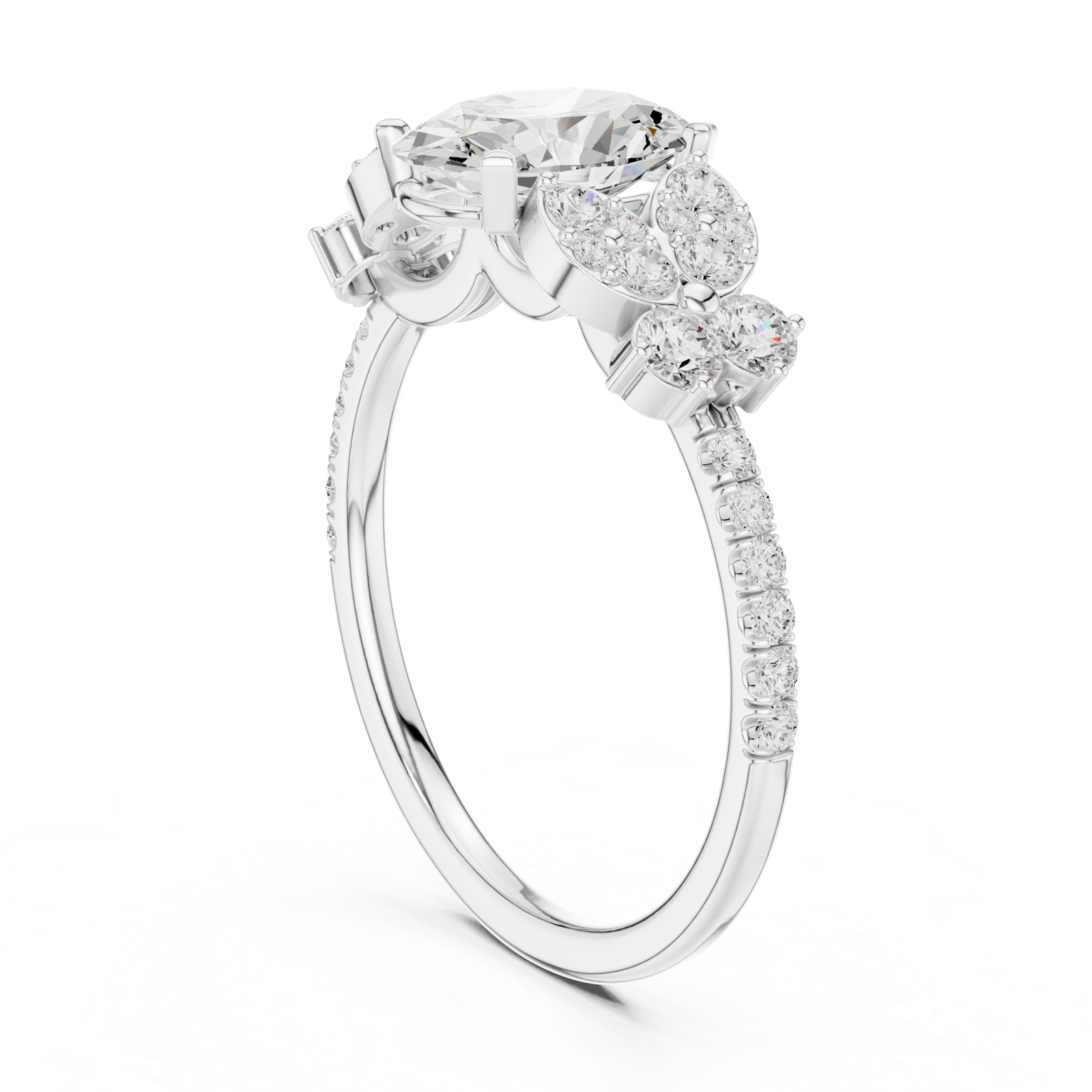 Gold Ring DDLR-1052, White Gold