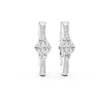 Gold Earrings L03-1, White Gold, view 4