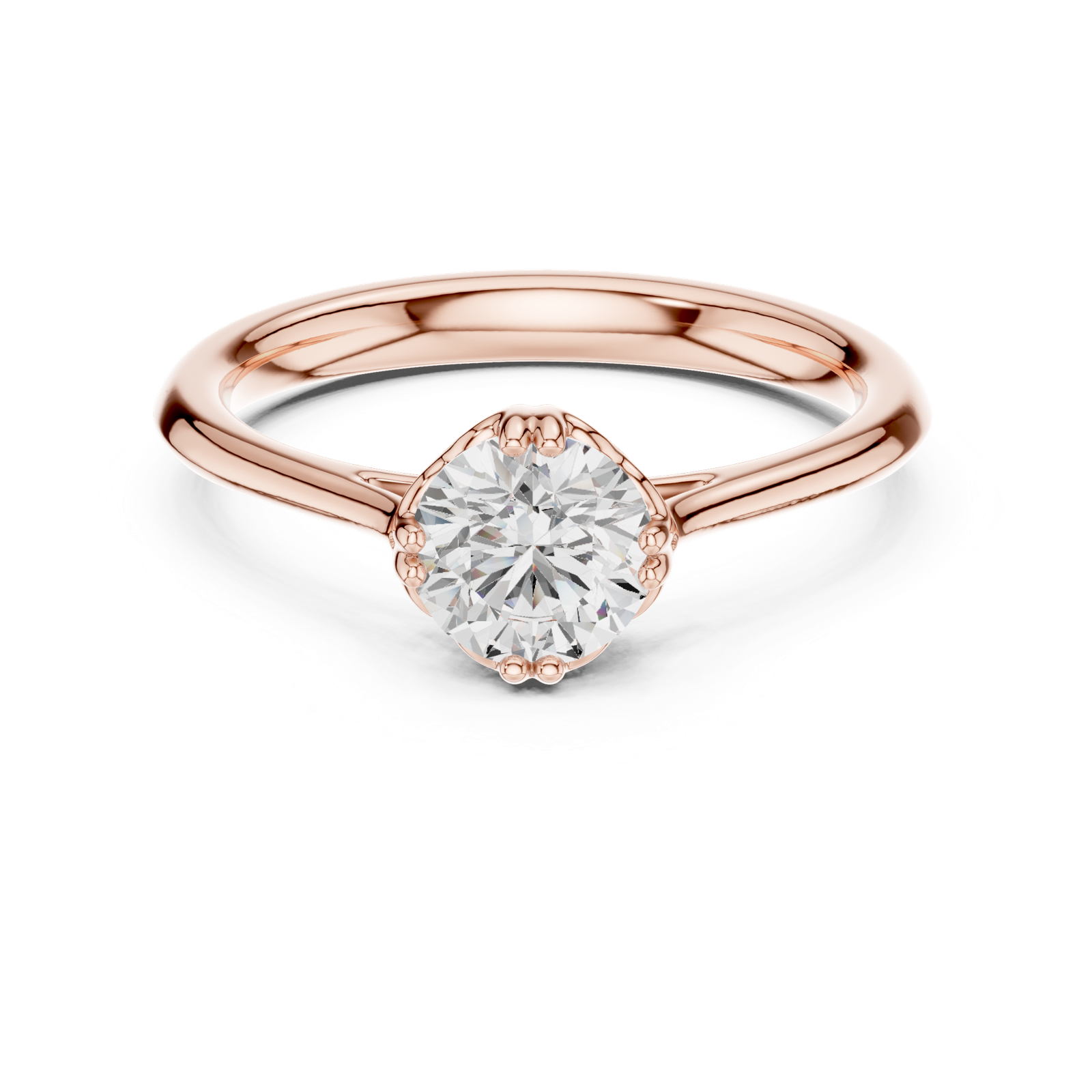 Gold Ring DDLR-553, Rose Gold, view 4