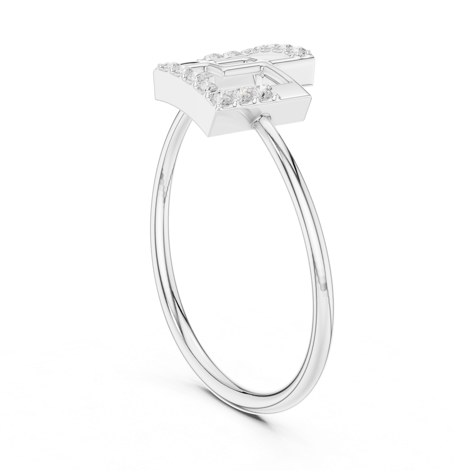 Gold Ring 1 (111), White Gold, view 1