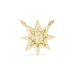 14K Solid Gold Lab Diamond Star Pendant Necklace, Yellow Gold