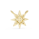 14K Solid Gold Lab Diamond Star Pendant Necklace, Yellow Gold
