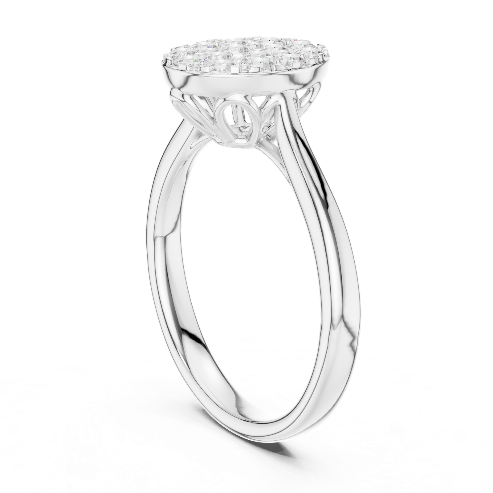 Gold Ring DDLR-782, White Gold, view 1
