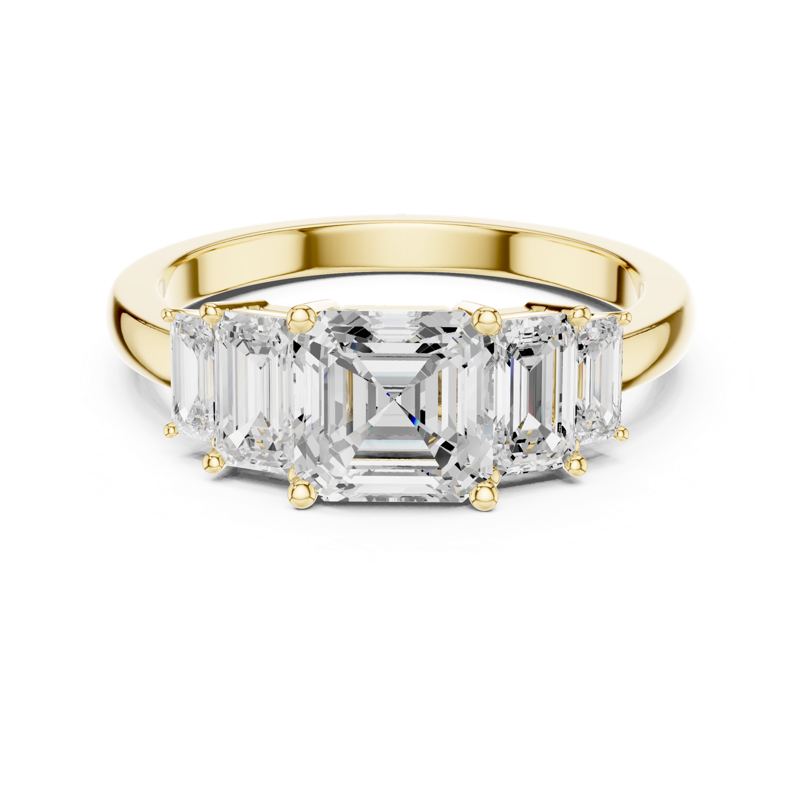 Gold Ring DDLR-1111, Yellow Gold, view 4