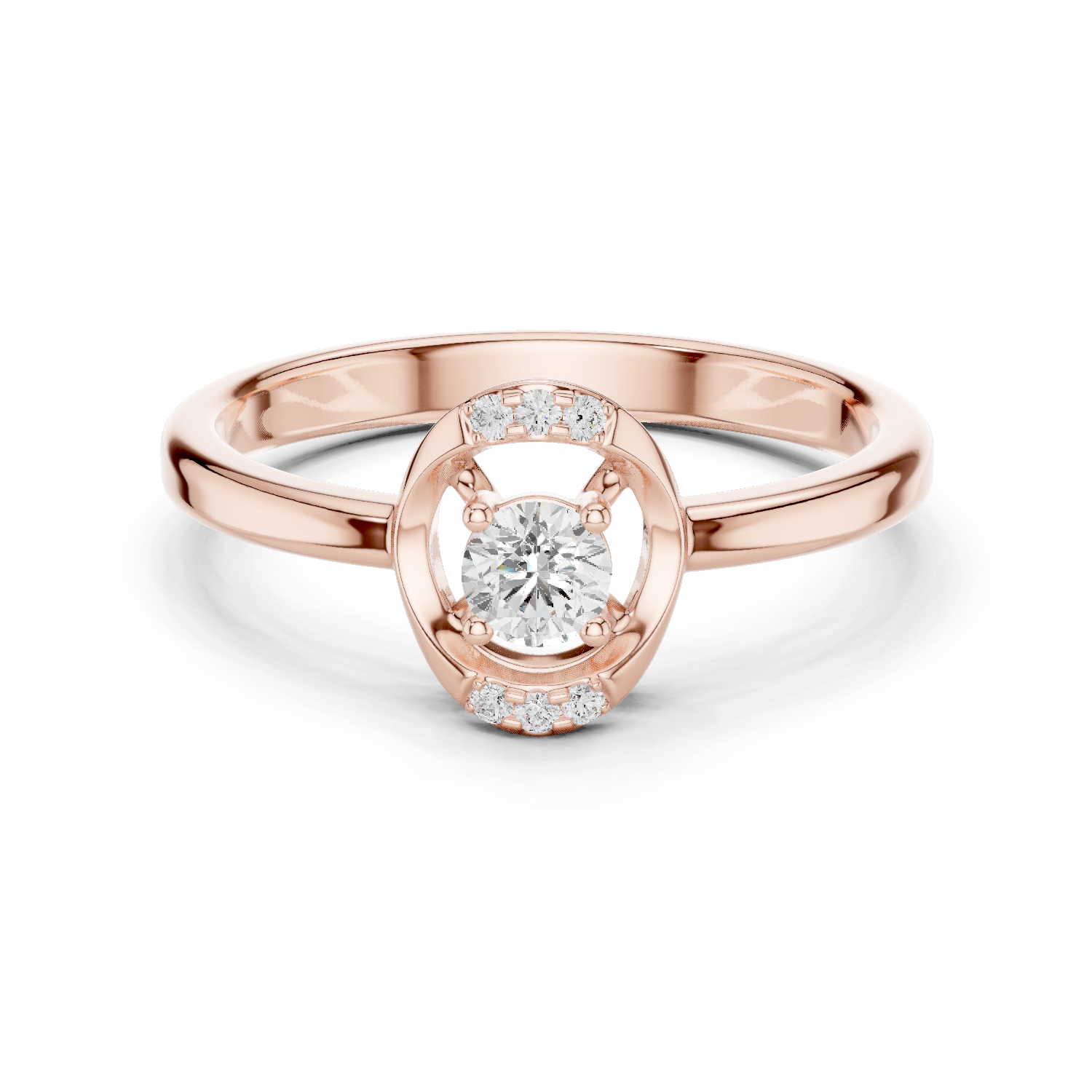 Gold Ring DDLR-844, Rose Gold