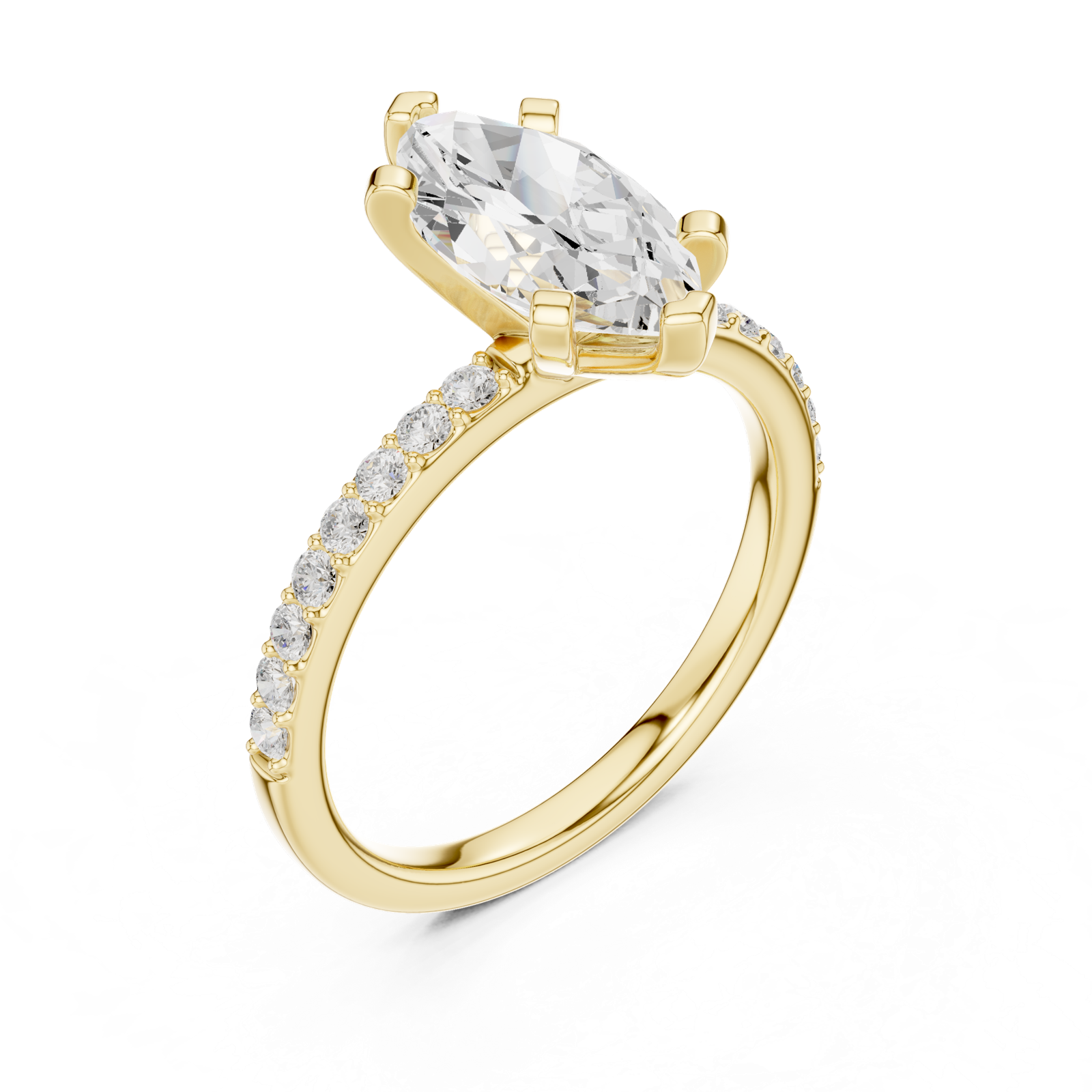 Gold Ring DDLR-887, Yellow Gold, view 2