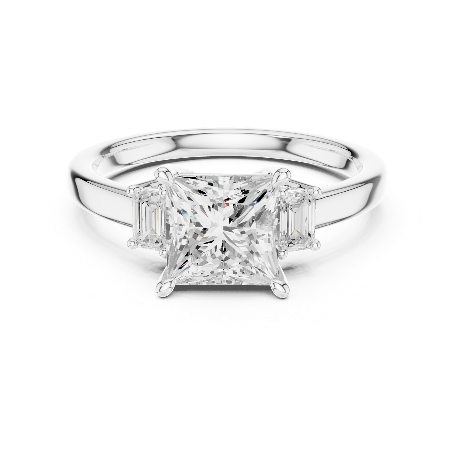 Gold Ring DDLR-871, White Gold, view 4