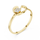 Gold Ring DR-6209, Yellow Gold, view 2