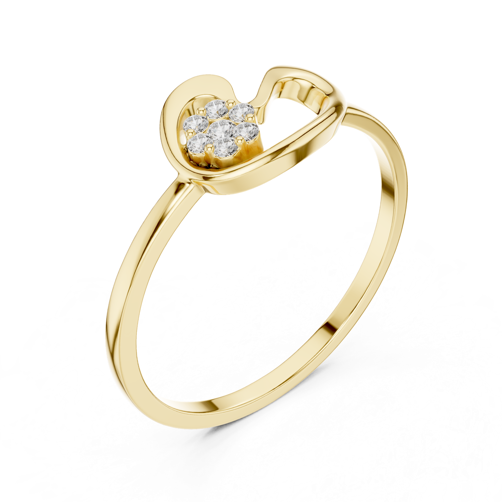 Gold Ring DR-6209, Yellow Gold, view 2