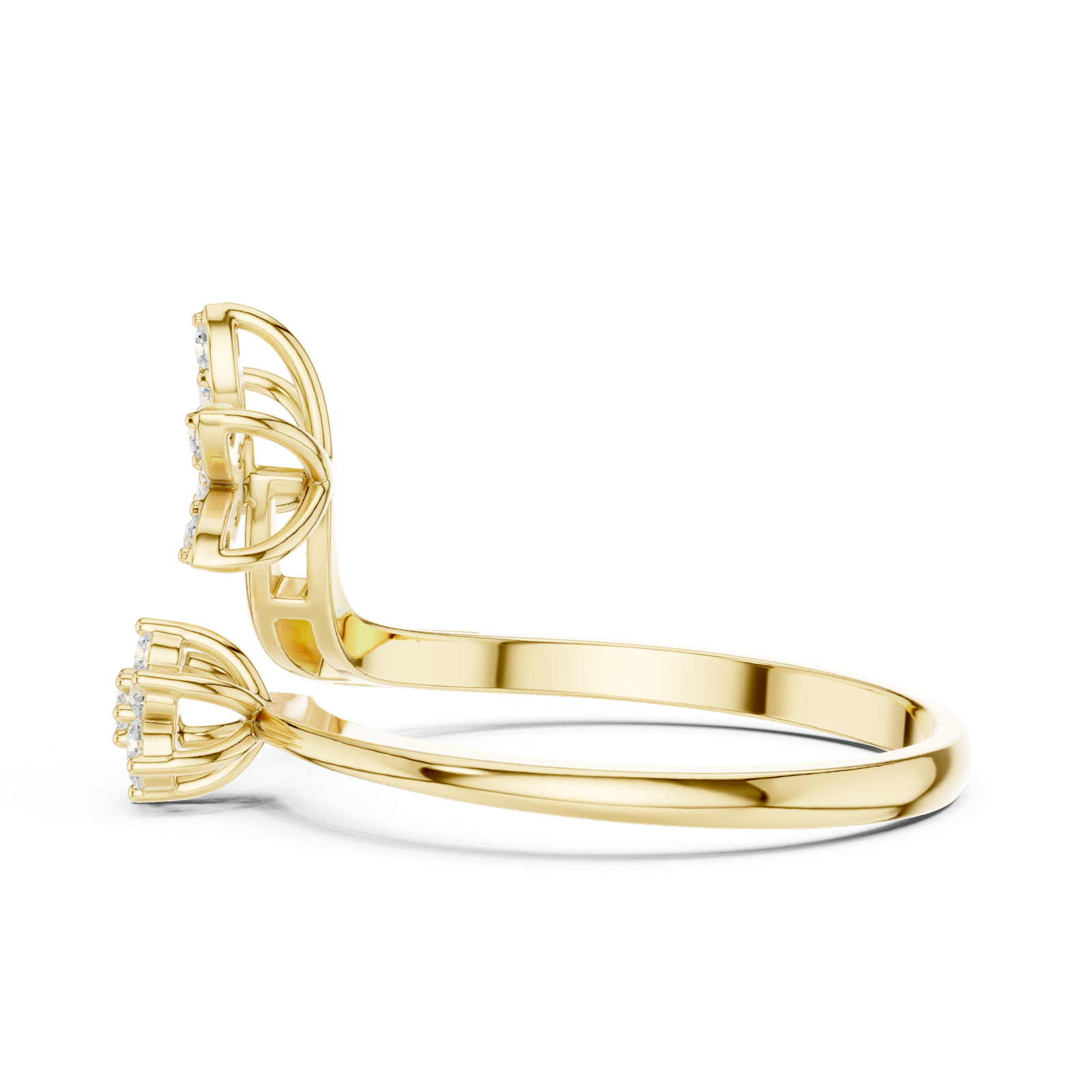 Gold Ring HLR-223, Yellow Gold, view 3