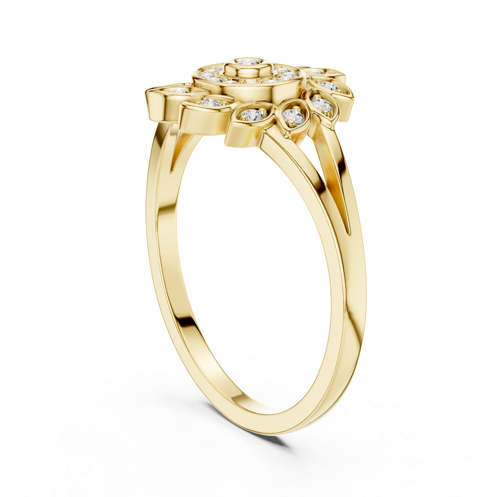 Gold Ring DR-6296, Yellow Gold