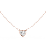 Gold Jewelry, Heart center stone, Rose Gold