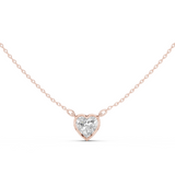 Gold Jewelry, Heart center stone, Rose Gold