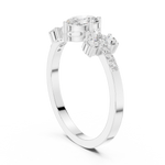 Gold Ring HLR-258, White Gold, view 1