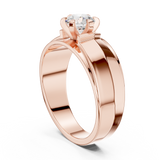 Gold Men's Ring GGR-0024, Rose Gold, view 1