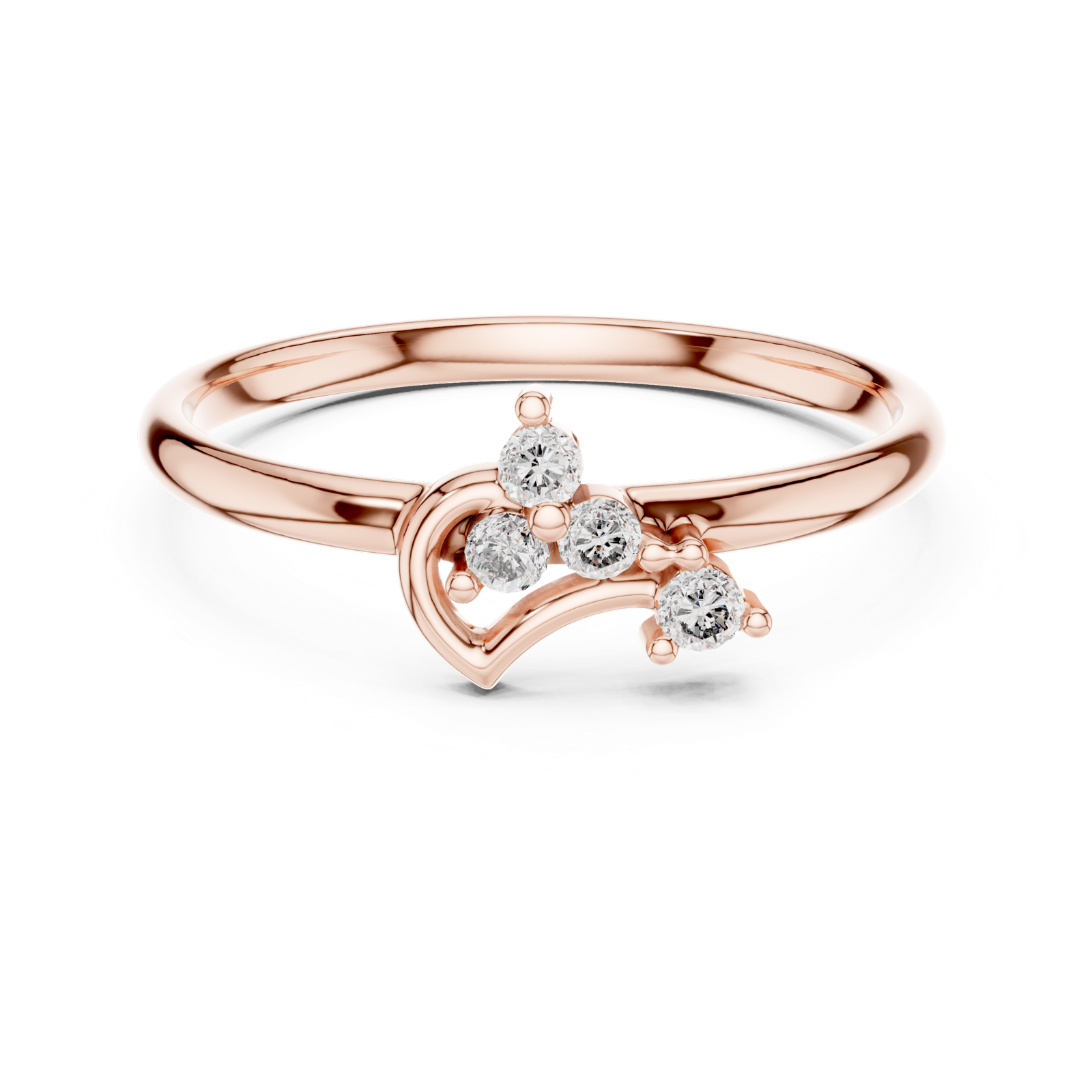 Gold Ring 1 (377), Rose Gold, view 4