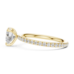 Gold Jewelry L36-15, Heart center stone, Yellow Gold, view 3