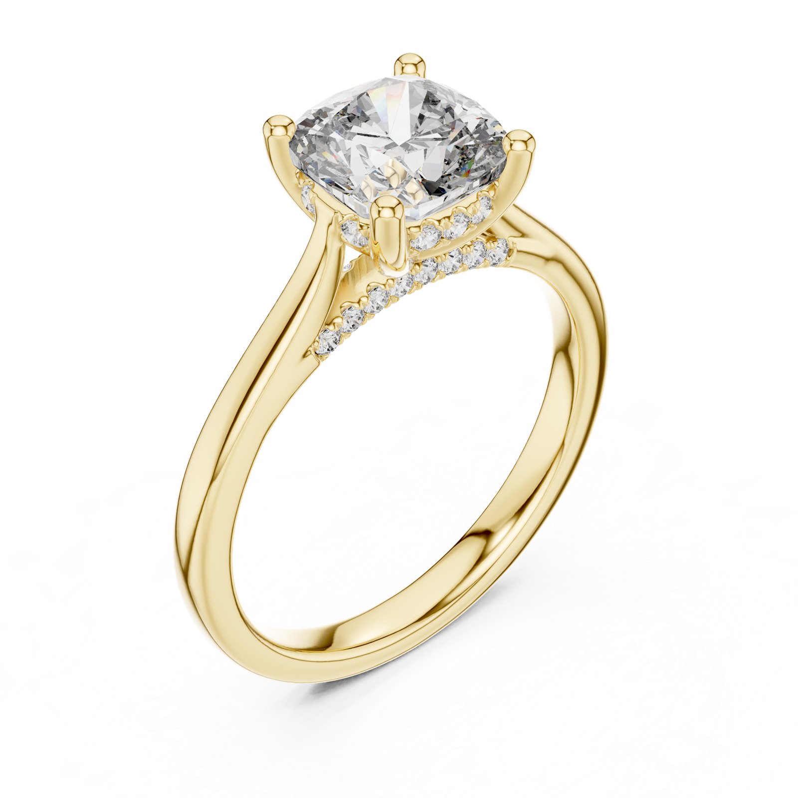 Gold Ring DDLR-163, Yellow Gold, view 2