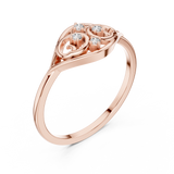Gold Ring DR-6276, Rose Gold, view 2