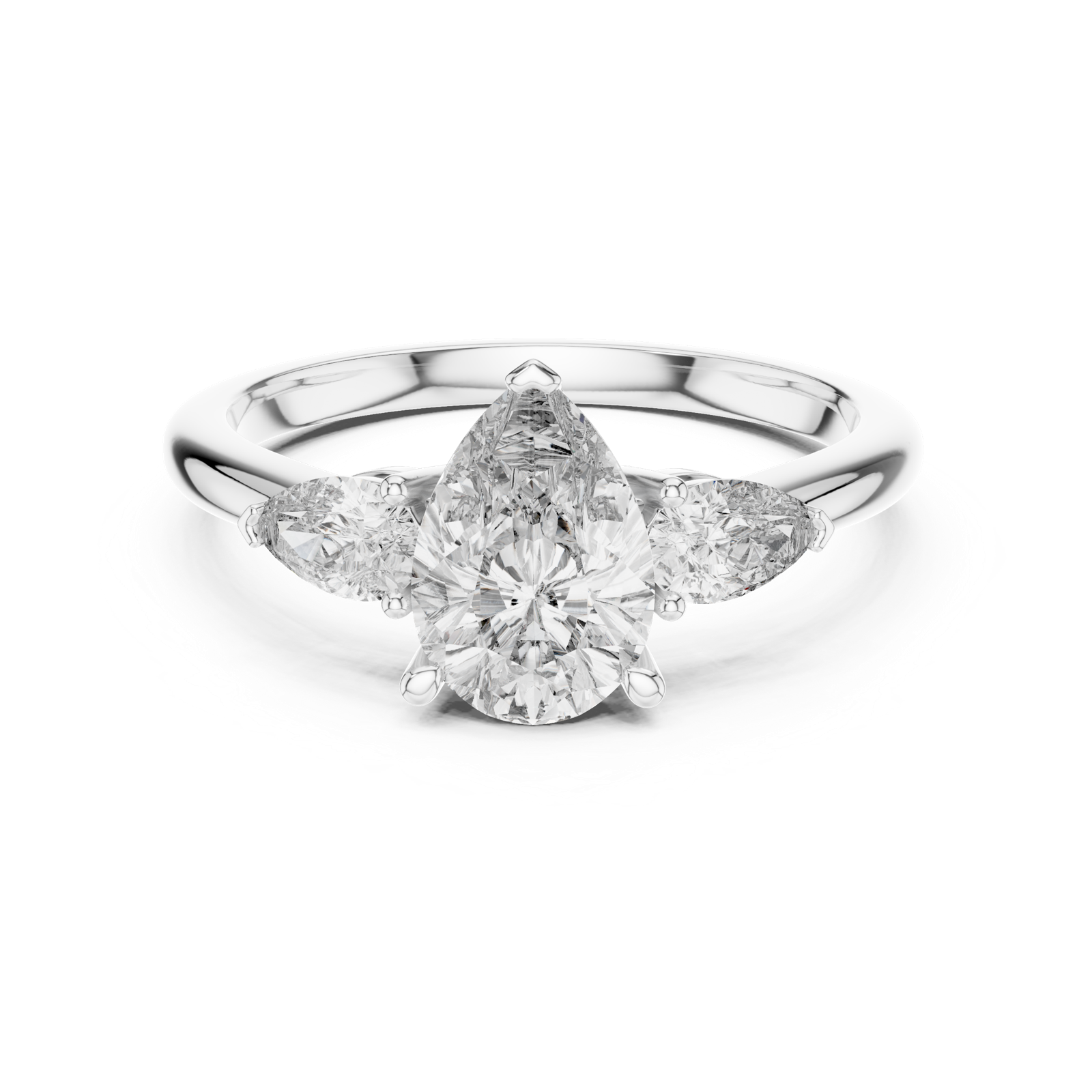 Gold Ring DDLR-035, White Gold, view 4
