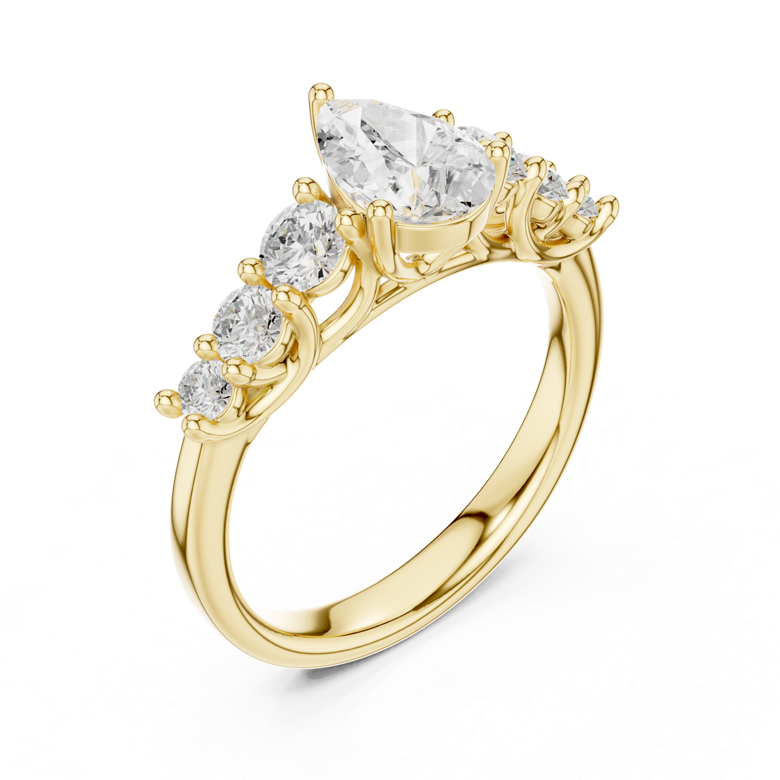 Gold Ring DDLR-705, Yellow Gold, view 2