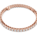 14K Solid Gold Lab Diamond Bracelet, Rose Gold, view 2