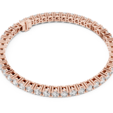 14K Solid Gold Lab Diamond Bracelet, Rose Gold, view 2