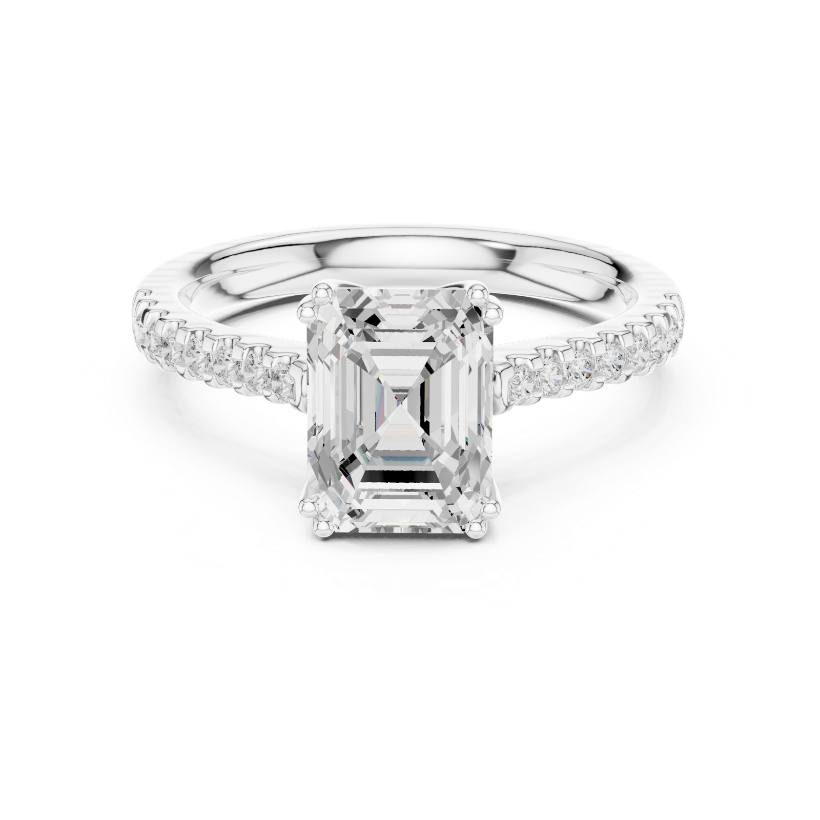 Gold Ring DDLR-744, White Gold, view 4