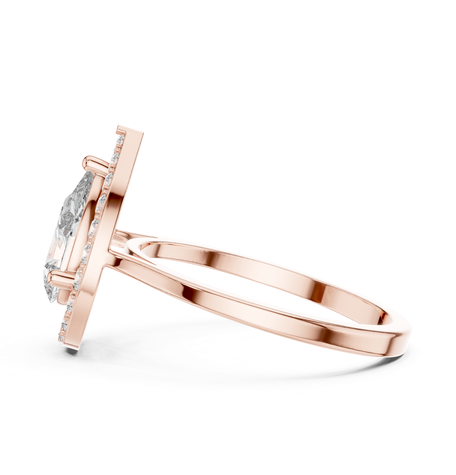 Gold Ring ALR-226, Rose Gold, view 3