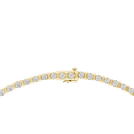 14K Solid Gold Lab Diamond Tennis Necklace, Yellow Gold, view 4