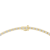 14K Solid Gold Lab Diamond Tennis Necklace, Yellow Gold, view 4