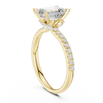 Gold Ring, Emerald center stone, Yellow Gold, view 1