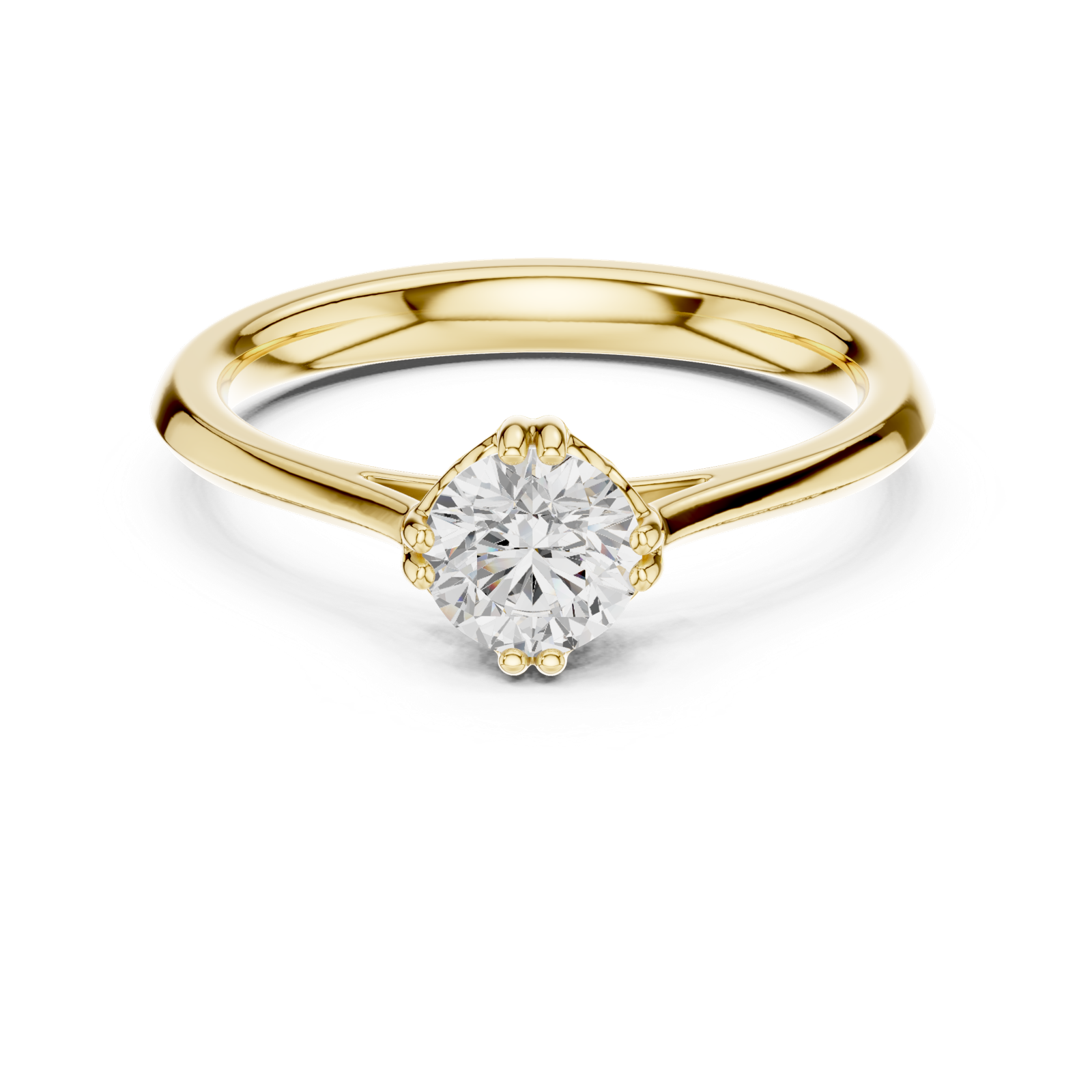 Gold Ring DDLR-554, Yellow Gold, view 4