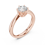 Gold Ring DDLR-562, Rose Gold, view 2