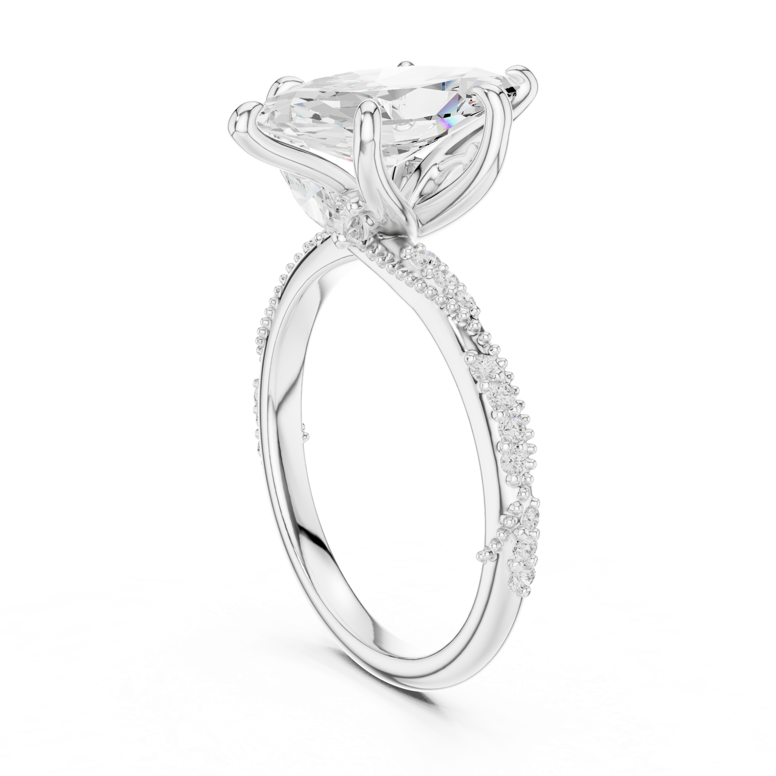 Gold Ring DDLR-964, White Gold