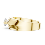 14K Solid Gold Lab Diamond Solitaire Ring, Yellow Gold, view 3